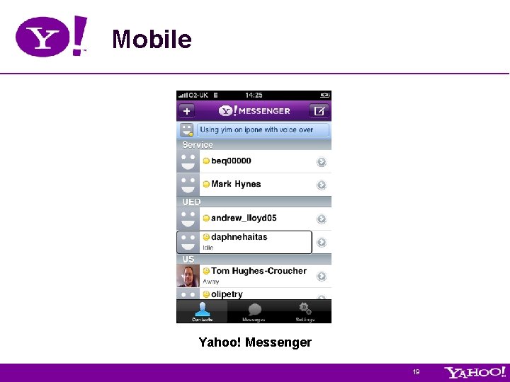 Mobile Yahoo! Messenger 19 