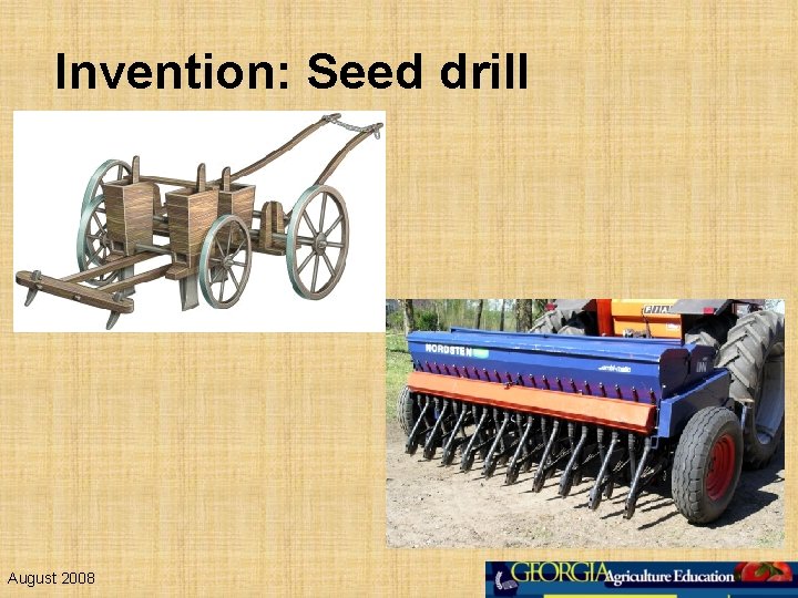 Invention: Seed drill August 2008 