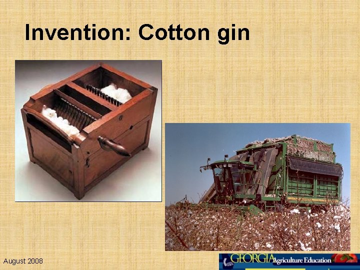 Invention: Cotton gin August 2008 