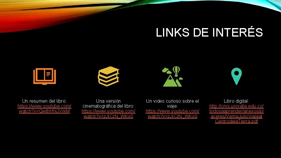 LINKS DE INTERÉS Un resumen del libro: https: //www. youtube. com/ watch? v=Qwth. HNJVrk.