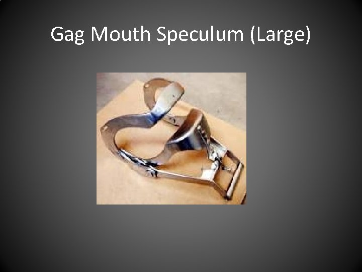 Gag Mouth Speculum (Large) 