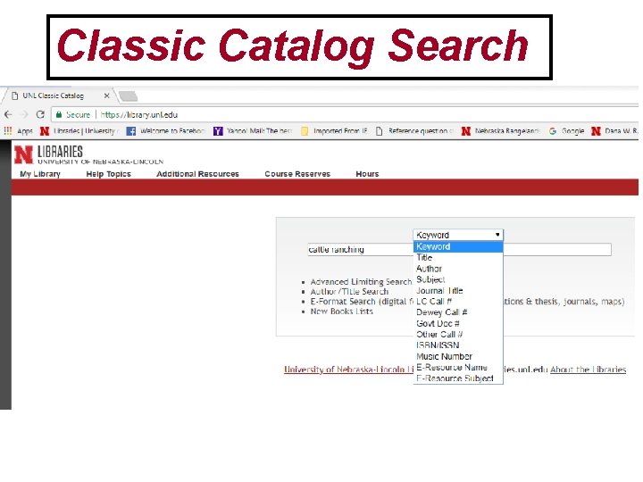 Classic Catalog Search 