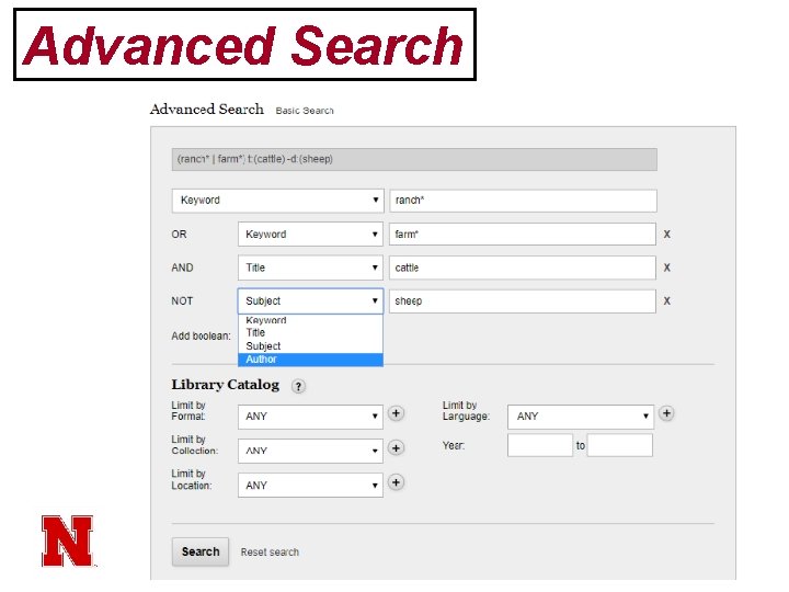 Advanced Search 