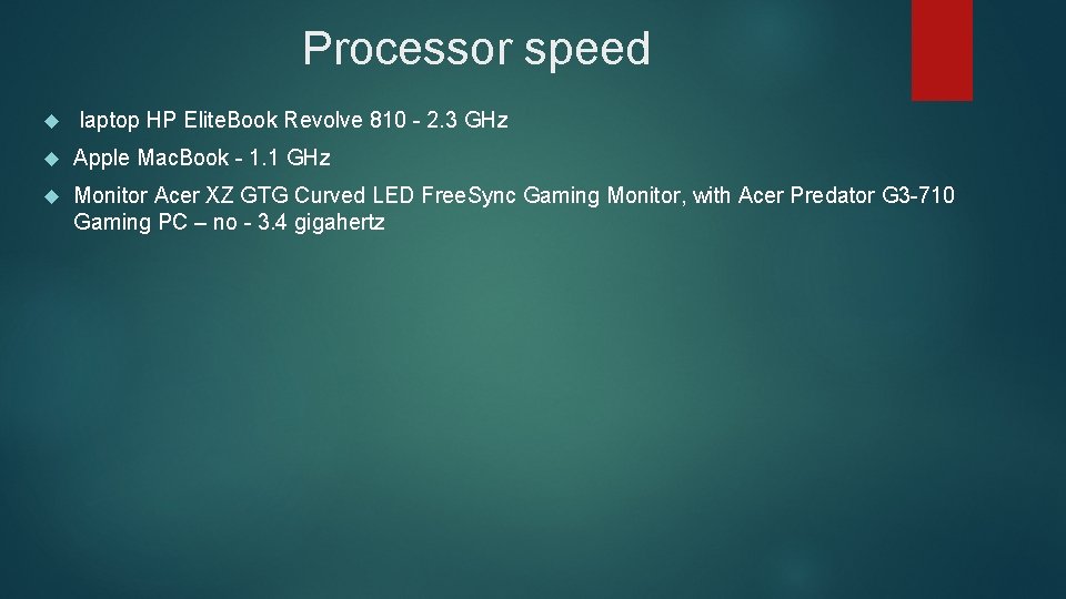 Processor speed laptop HP Elite. Book Revolve 810 - 2. 3 GHz Apple Mac.
