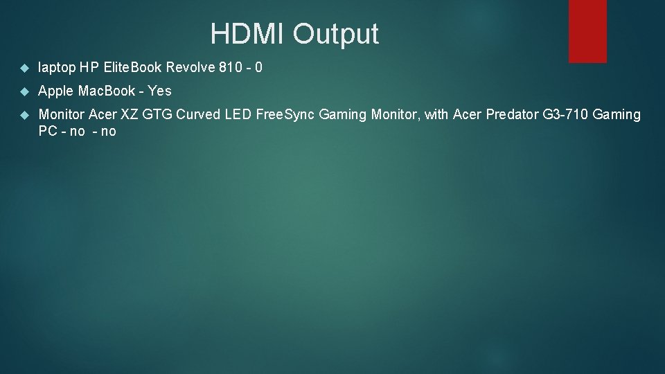 HDMI Output laptop HP Elite. Book Revolve 810 - 0 Apple Mac. Book -