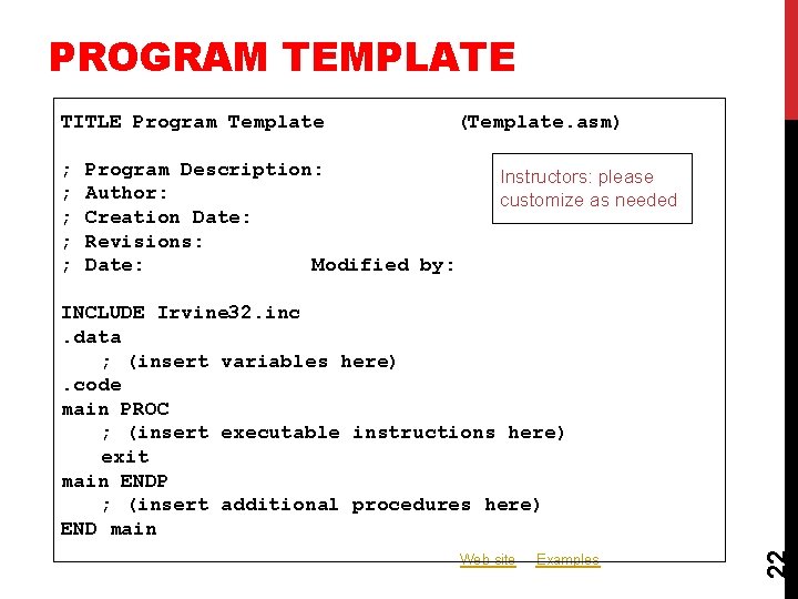 PROGRAM TEMPLATE TITLE Program Template ; ; ; Program Description: Author: Creation Date: Revisions: