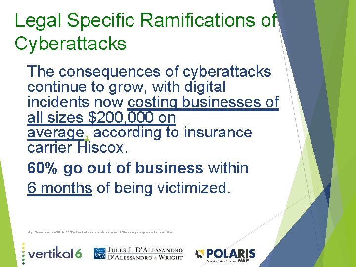 Legal Specific Ramifications of Cyberattacks The consequences of cyberattacks continue to grow, with digital