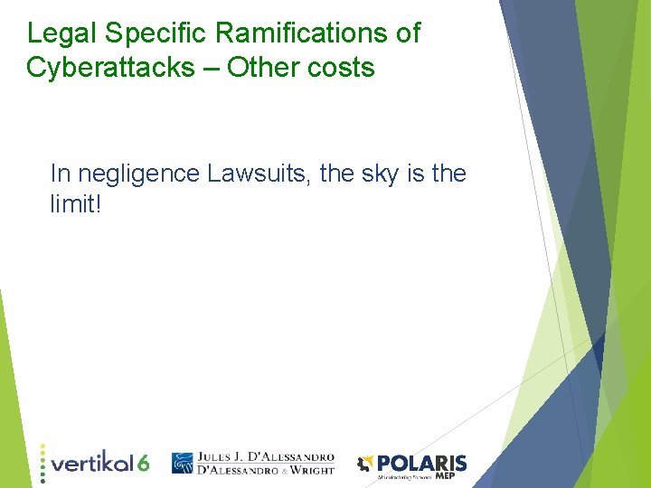 Legal Specific Ramifications of Cyberattacks – Other costs In negligence Lawsuits, the sky is