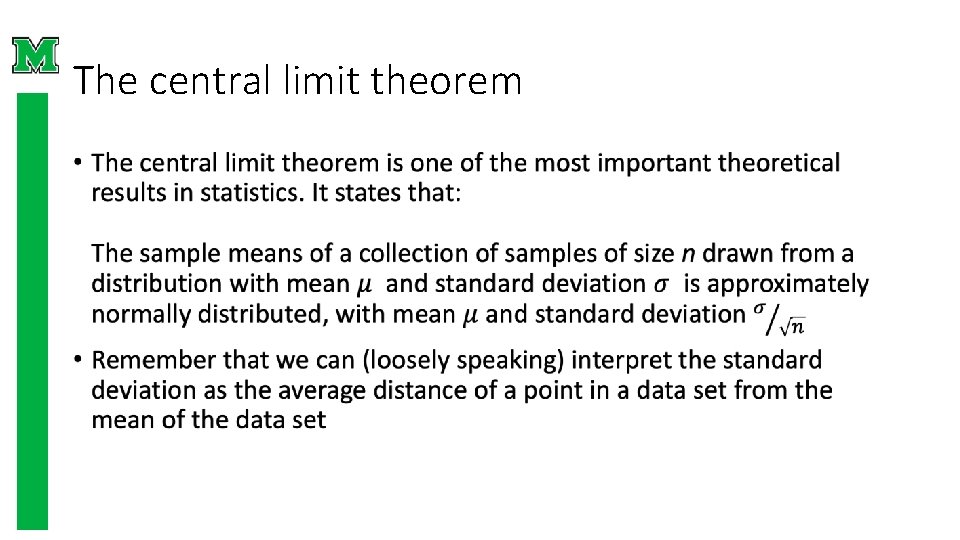 The central limit theorem • 