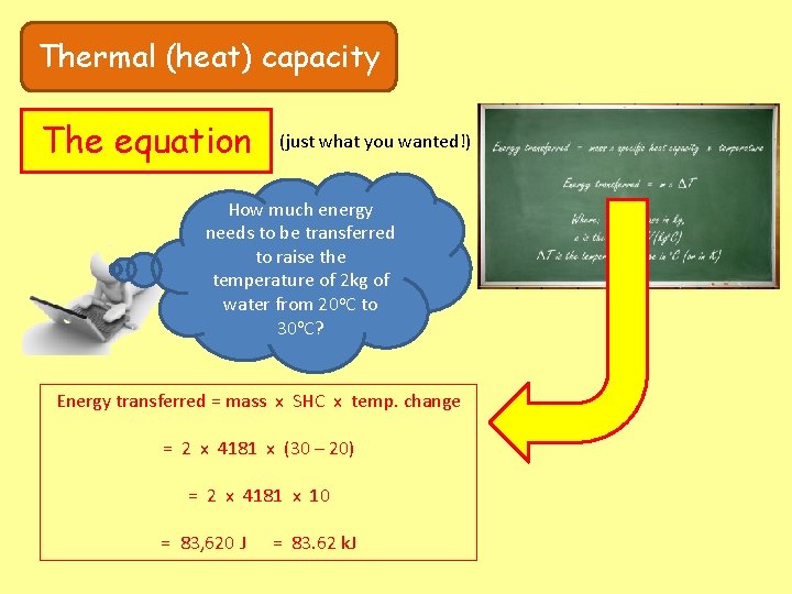 Thermal (heat) capacity The equation (just what you wanted!) How much energy needs to