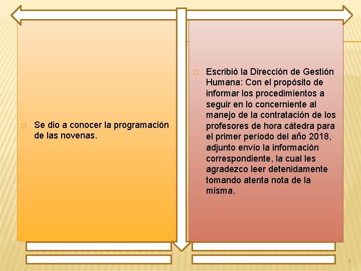 � � Se dio a conocer la programación de las novenas. Escribió la Dirección