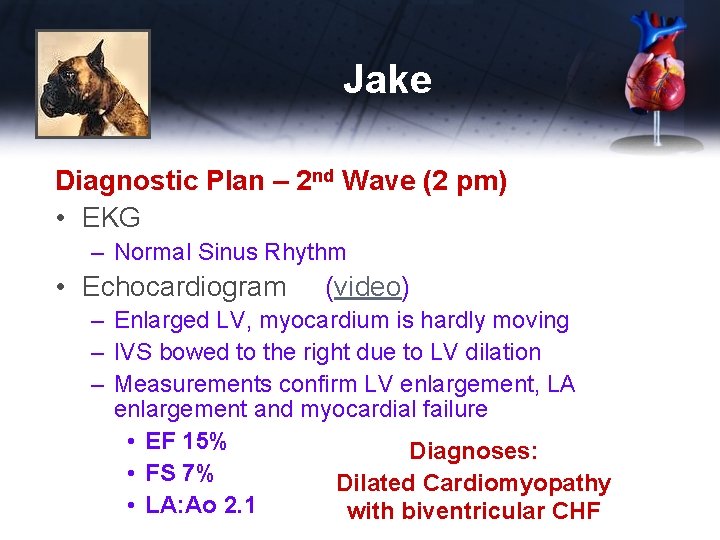 Jake Diagnostic Plan – 2 nd Wave (2 pm) • EKG – Normal Sinus
