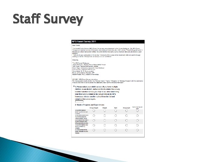 Staff Survey 