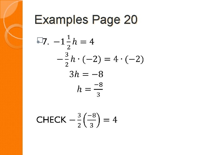 Examples Page 20 � 