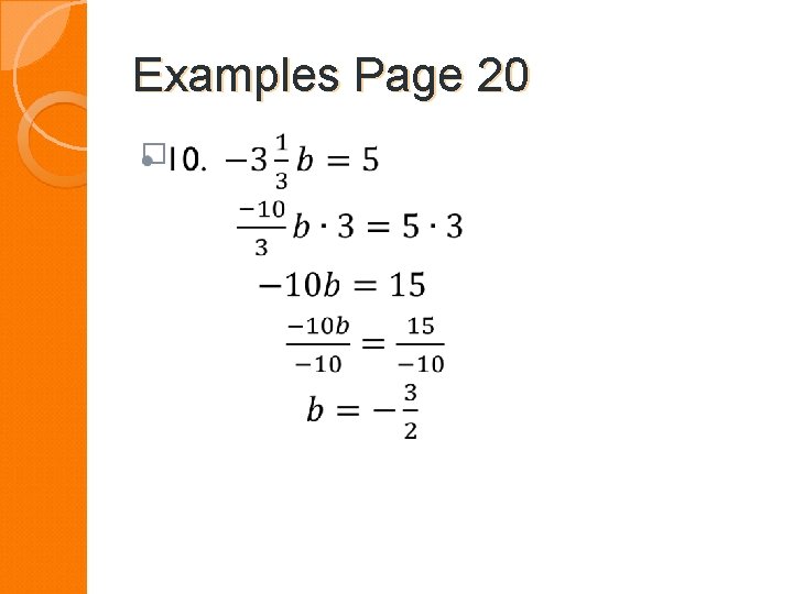 Examples Page 20 � 