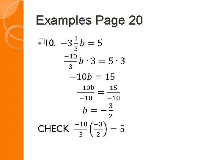 Examples Page 20 � 