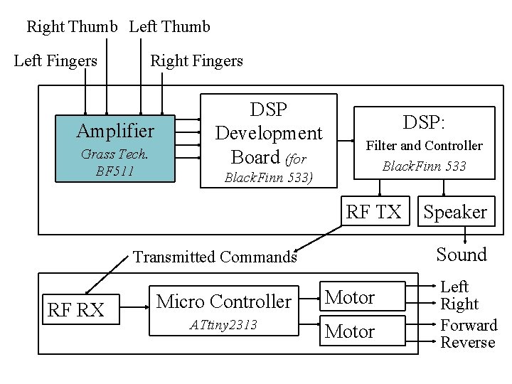 Right Thumb Left Fingers Right Fingers Amplifier Grass Tech. BF 511 DSP Development Board