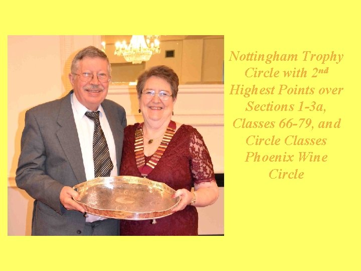 Nottingham Trophy Circle with 2 nd Highest Points over Sections 1 -3 a, Classes