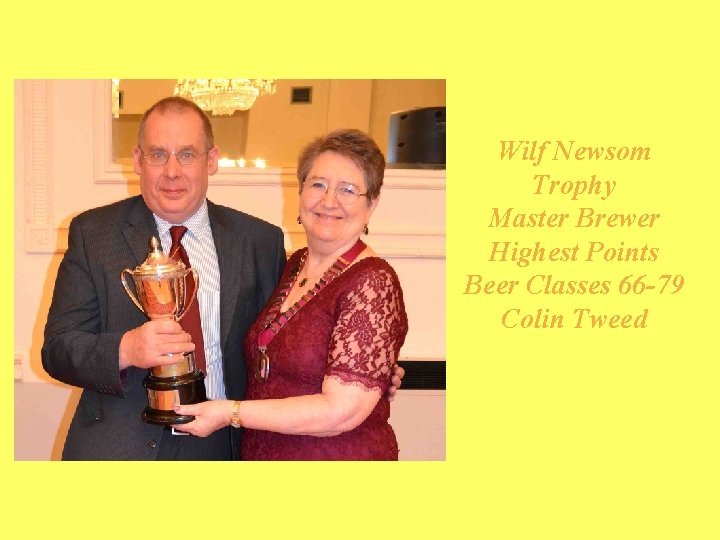 Wilf Newsom Trophy Master Brewer Highest Points Beer Classes 66 -79 Colin Tweed 