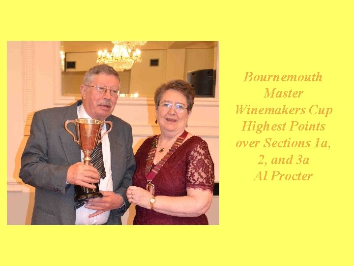 Bournemouth Master Winemakers Cup Highest Points over Sections 1 a, 2, and 3 a