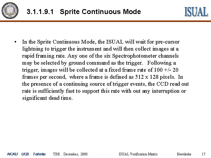 3. 1. 1. 9. 1 Sprite Continuous Mode • In the Sprite Continuous Mode,