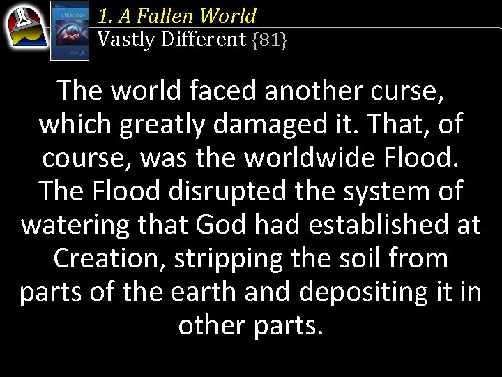 1. A Fallen World Vastly Different {81} The world faced another curse, which greatly