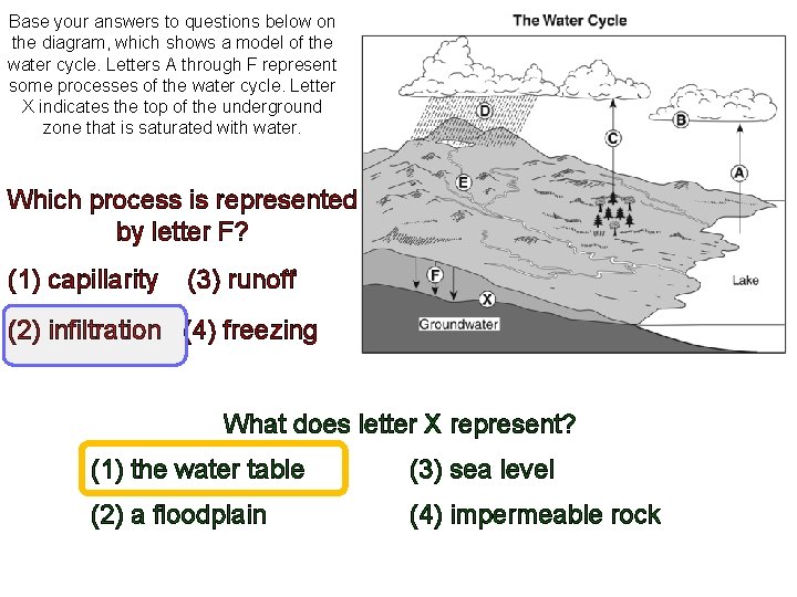 Base your answers to questions below on the diagram, which shows a model of