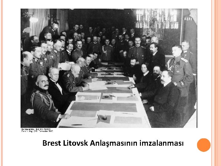 Brest Litovsk Anlaşmasının imzalanması 