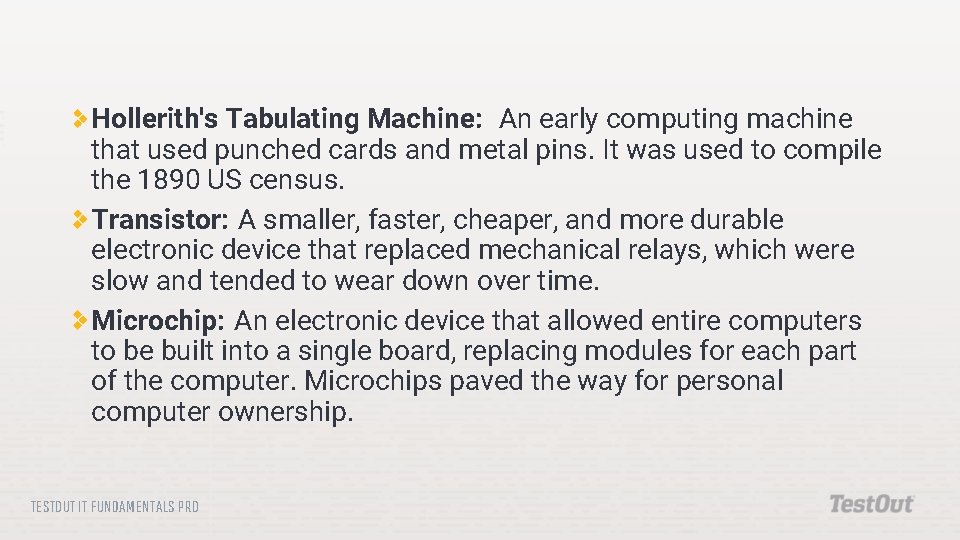 Hollerith's Tabulating Machine: An early computing machine that used punched cards and metal pins.