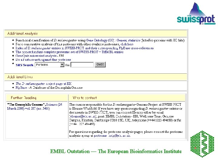 EMBL Outstation — The European Bioinformatics Institute 