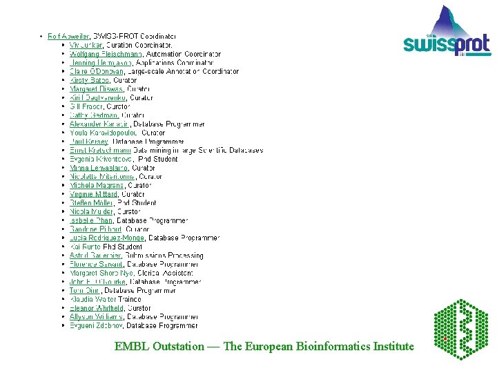 EMBL Outstation — The European Bioinformatics Institute 