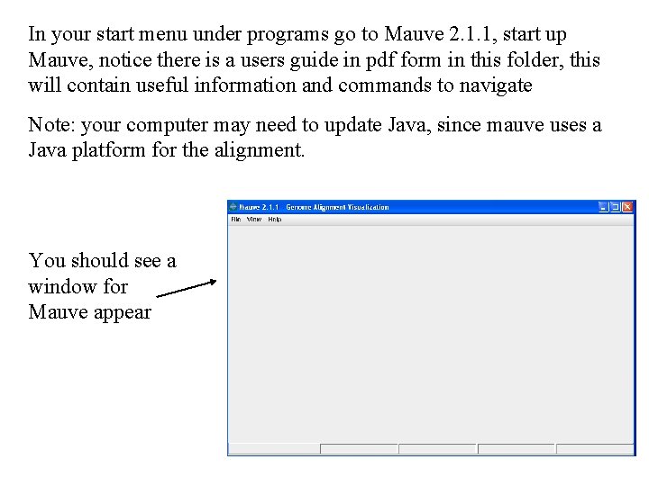 In your start menu under programs go to Mauve 2. 1. 1, start up