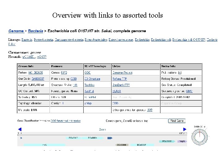 Overview with links to assorted tools 