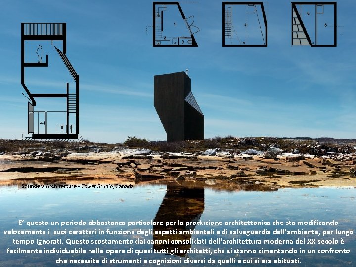 Saunders Architecture - Tower Studio, Canada E’ questo un periodo abbastanza particolare per la