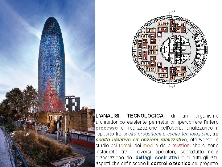 L'ANALISI TECNOLOGICA di un organismo architettonico esistente permette di ripercorrere l'intero processo di realizzazione