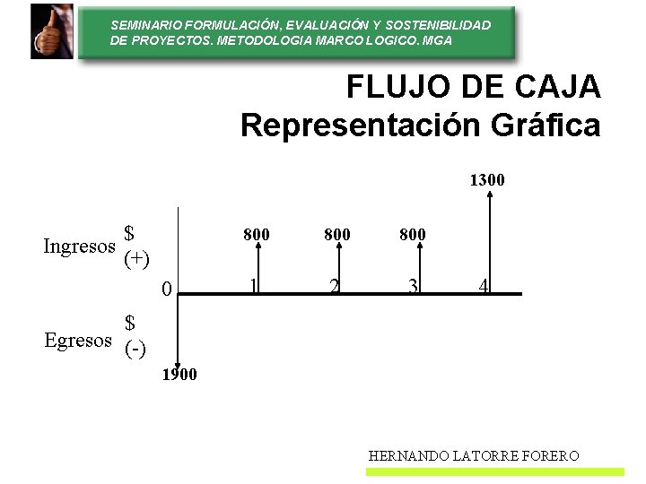 SEMINARIO FORMULACIÓN, EVALUACIÓN Y SOSTENIBILIDAD DE PROYECTOS. METODOLOGIA MARCO LOGICO. MGA FLUJO DE CAJA