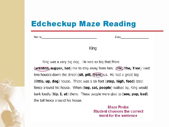 Edcheckup Maze Reading 