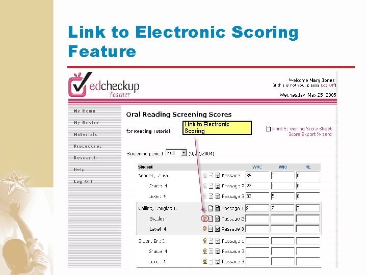 Link to Electronic Scoring Feature 