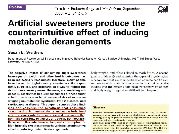 Trends in Endocrinology and Metabolism, September 2013, Vol. 24, No. 9 