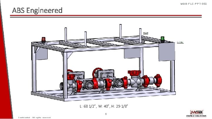MGB-FLC-PPT-002 ABS Engineered L: 68 1/2”, W: 40”, H: 29 1/8” 5 Confidential -