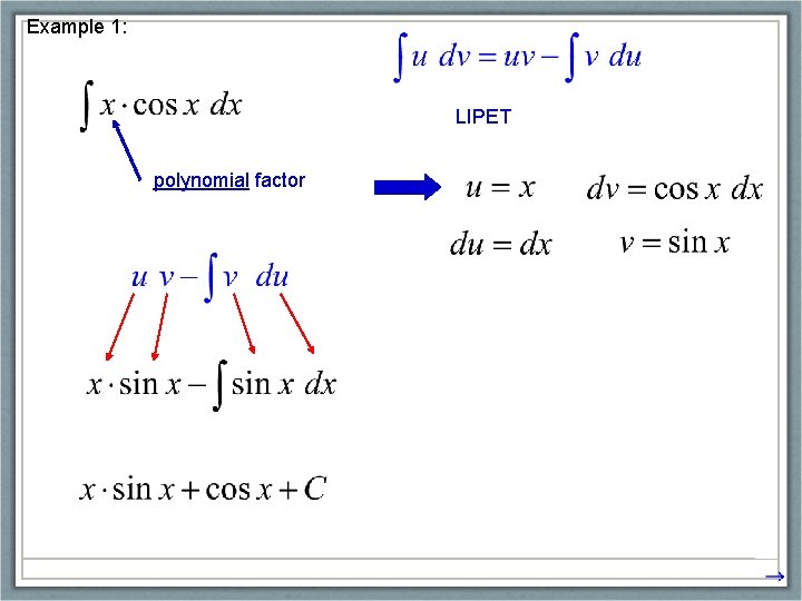 Example 1: LIPET polynomial factor 