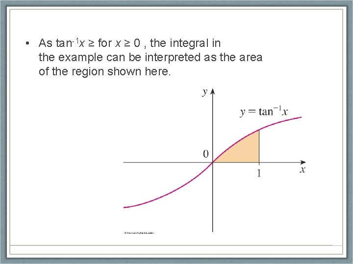  • As tan-1 x ≥ for x ≥ 0 , the integral in