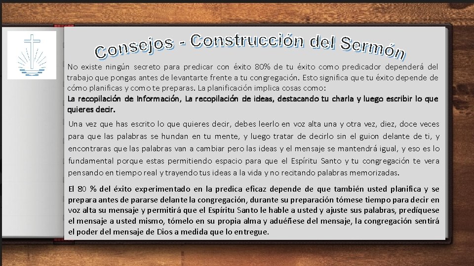 No existe ningún secreto para predicar con éxito 80% de tu éxito como predicador