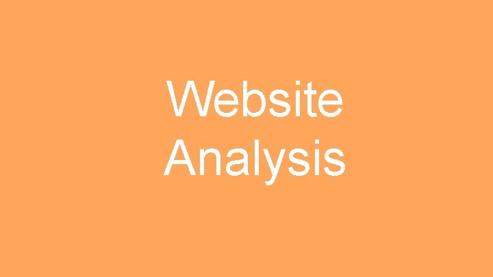 Website Analysis 