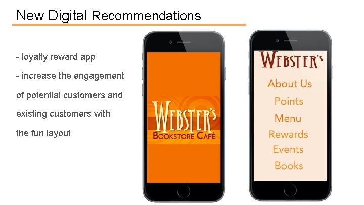 New Digital Recommendations - loyalty reward app - increase the engagement of potential customers