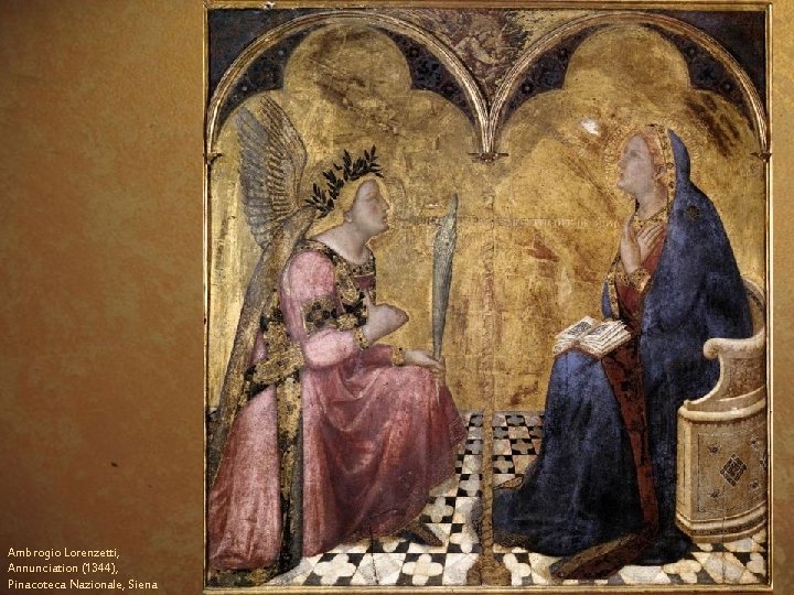 Ambrogio Lorenzetti, Annunciation (1344), Pinacoteca Nazionale, Siena 