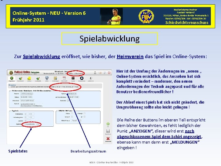 Niederösterreichischer Fussball Verband 3101 St. Pölten, Bimbo-Binder Promenade 1 Telefon: 02742/206 FAX: 02742/206 -20