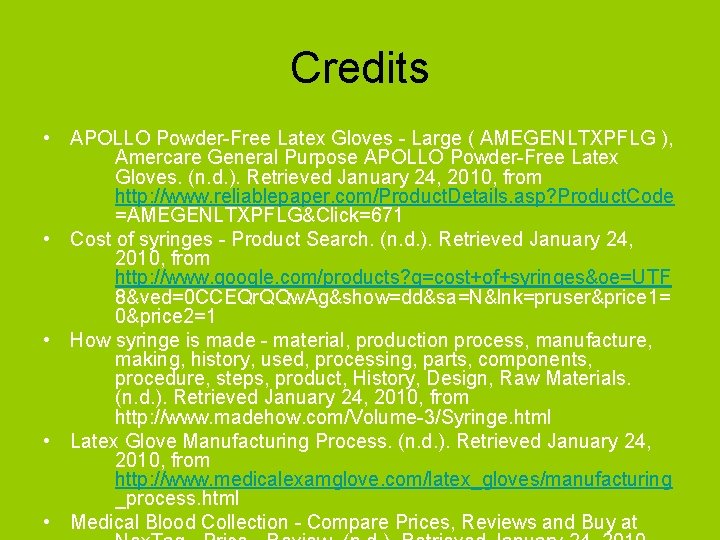 Credits • APOLLO Powder-Free Latex Gloves - Large ( AMEGENLTXPFLG ), Amercare General Purpose