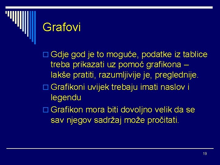 Grafovi o Gdje god je to moguće, podatke iz tablice treba prikazati uz pomoć