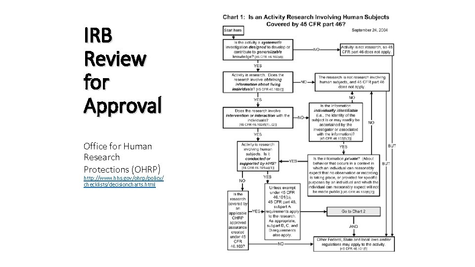 IRB Review for Approval Office for Human Research Protections (OHRP) http: //www. hhs. gov/ohrp/policy/